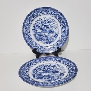 Vintage Royal Heritage Fine Porcelain Dessert Plate, set of two